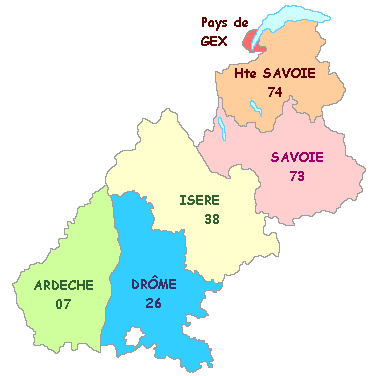 Cliquez sur un d�partement pour envoyer un courriel � un district